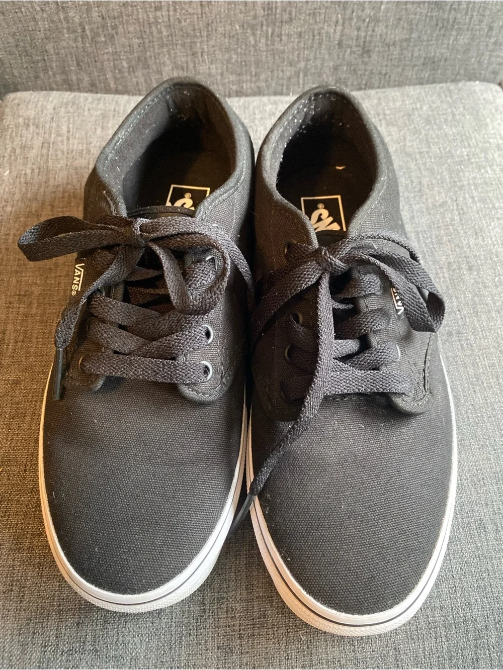 Vans black canvas